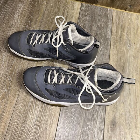 Nike Air Jordan Mens US Size 13 Q FLIGHT Rabbit Grey White Sneaker Shoes - Picture 6 of 12